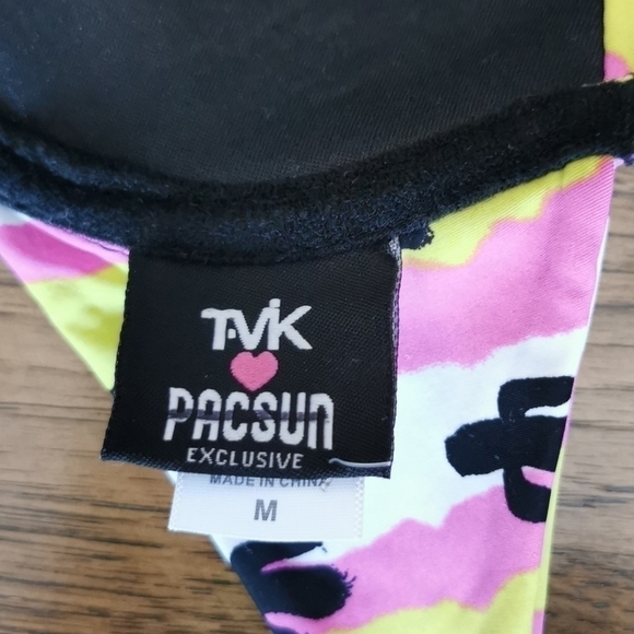 Pacsun Bikini Top Lightly Padded Strapless Medium New - Picture 4 of 5